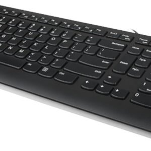 Lenpo 300 USB Keyboard Wired Adjustable Tilt Ergonomic -Black