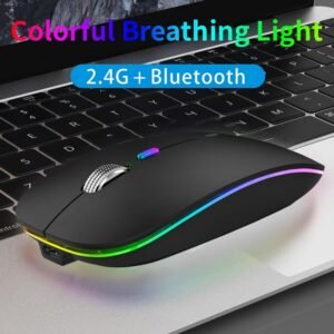 Alternative view of TANMOS Wireless Bluetooth Mouse with LED Slim 2.4GHz Rechargeable