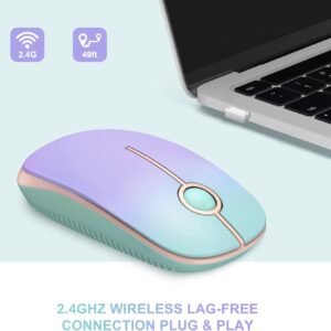 Alternative view of 2.4G Slim Portable Computer Wireless Mouse with Nano Receiver