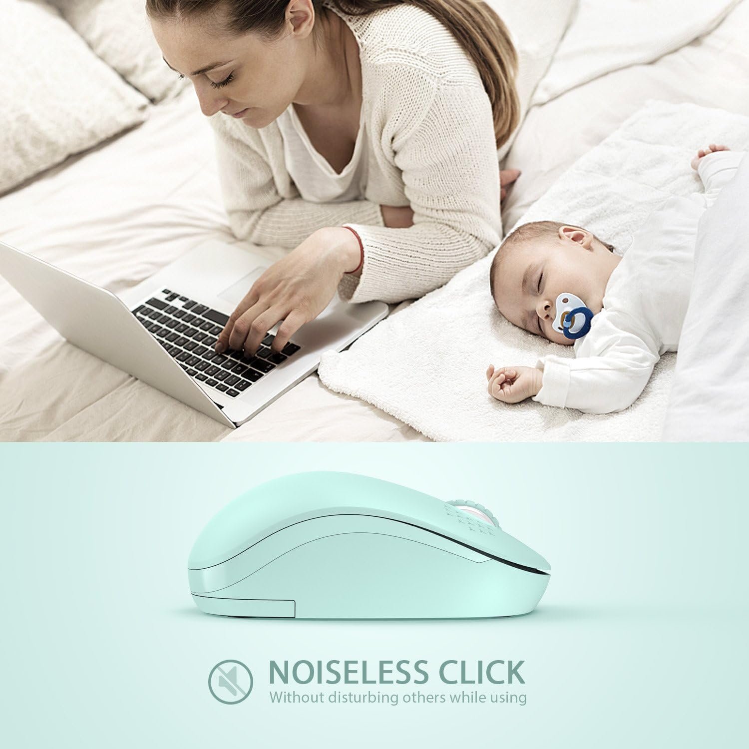 Seonda Wireless Mouse. 2.4G Noiseless Mouse with USB Receiver - Image 2